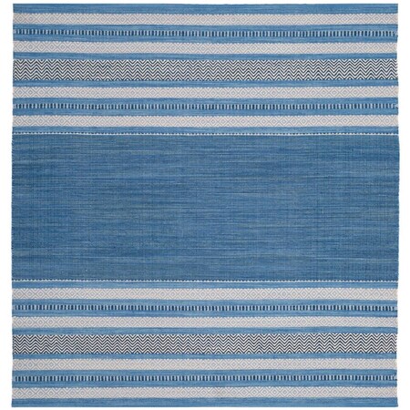 Safavieh 8 x 8 ft. Montauk Hand Loomed Square Area Rug Blue & Grey MTK214A-8SQ
